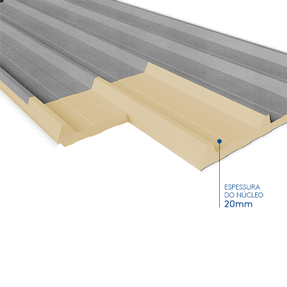 Telha Trapezoidal Confort Térmica SEM FORRO Cor de Galvalume Natural